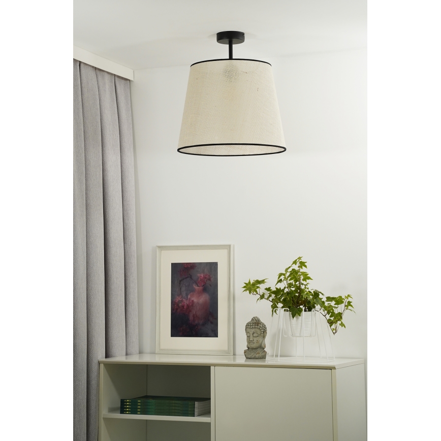 Duolla - Bevestigde hanglamp YUTE 1xE27/15W/230V diameter 38 cm grijs/zwart