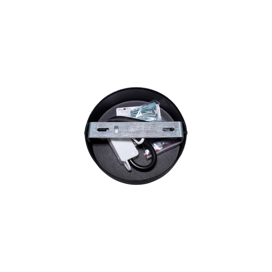 Duolla - Bevestigde hanglamp YUTE 1xE27/15W/230V diameter 38 cm grijs/zwart