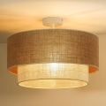Duolla - Bevestigde hanglamp YUTE BOHO 3xE27/15W/230V diameter 60 cm bruin/crème