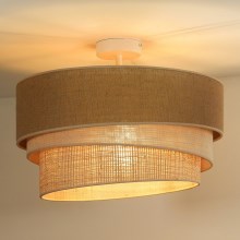 Duolla - Bevestigde hanglamp YUTE TRIO 1xE27/15W/230V diameter 45 cm bruin/grijs/beige
