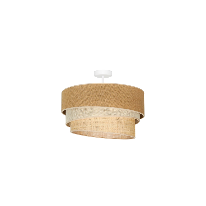 Duolla - Bevestigde hanglamp YUTE TRIO 1xE27/15W/230V diameter 45 cm bruin/grijs/beige