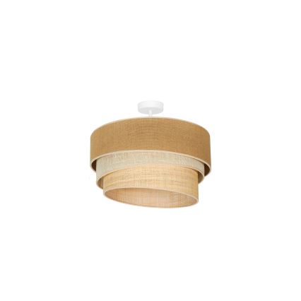 Duolla - Bevestigde hanglamp YUTE TRIO 1xE27/15W/230V diameter 45 cm bruin/grijs/beige