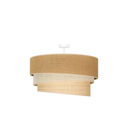 Duolla - Bevestigde hanglamp YUTE TRIO 3xE27/15W/230V diameter 60 cm bruin/grijs/beige