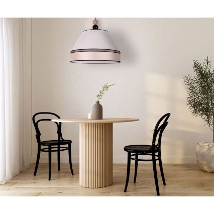 Duolla - Hanglamp aan een koord AVIGNON 1xE27/15W/230V diameter 50 cm beige