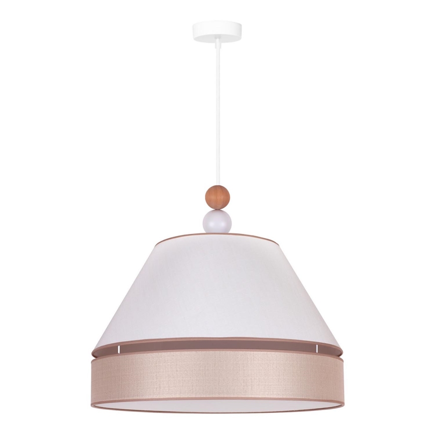 Duolla - Hanglamp aan een koord AVIGNON 1xE27/15W/230V diameter 50 cm wit/beige