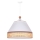 Duolla - Hanglamp aan een koord AVIGNON 1xE27/15W/230V diameter 50 cm wit/rotan