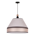 Duolla - Hanglamp aan een koord AVIGNON 1xE27/15W/230V diameter 60 cm beige