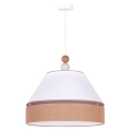 Duolla - Hanglamp aan een koord AVIGNON 1xE27/15W/230V diameter 60 cm wit/bruin