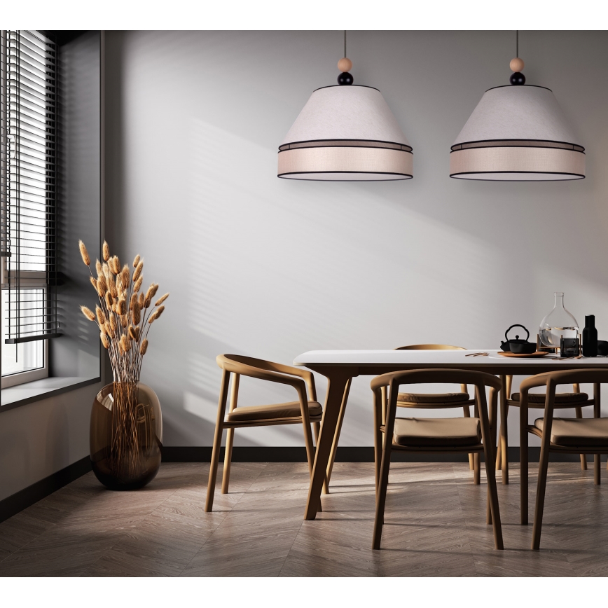Duolla - Hanglamp aan een koord AVIGNON 2xE27/15W/230V beige