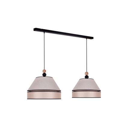 Duolla - Hanglamp aan een koord AVIGNON 2xE27/15W/230V beige