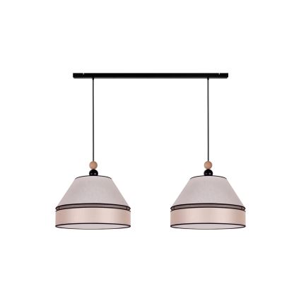 Duolla - Hanglamp aan een koord AVIGNON 2xE27/15W/230V beige