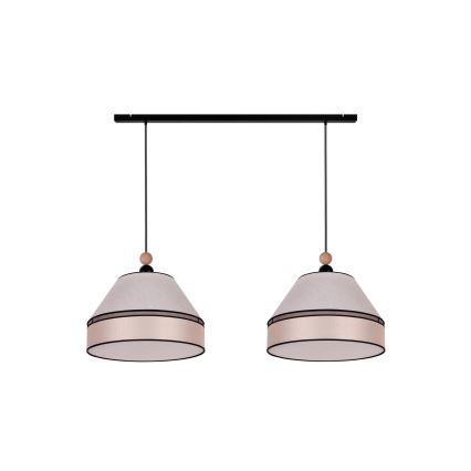 Duolla - Hanglamp aan een koord AVIGNON 2xE27/15W/230V beige