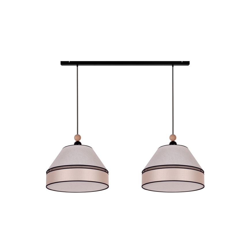 Duolla - Hanglamp aan een koord AVIGNON 2xE27/15W/230V beige