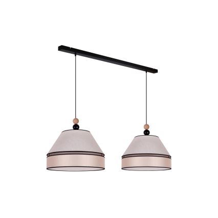 Duolla - Hanglamp aan een koord AVIGNON 2xE27/15W/230V beige