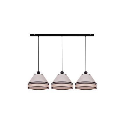 Duolla - Hanglamp aan een koord AVIGNON 3xE27/15W/230V beige