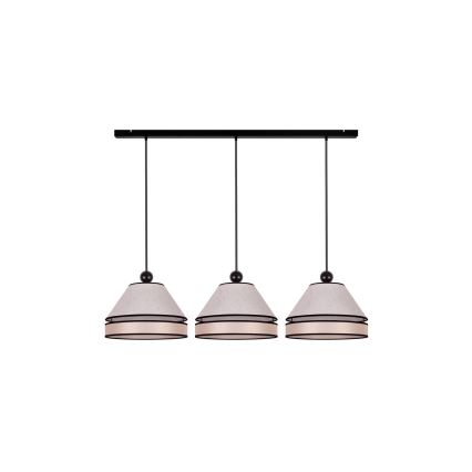 Duolla - Hanglamp aan een koord AVIGNON 3xE27/15W/230V beige