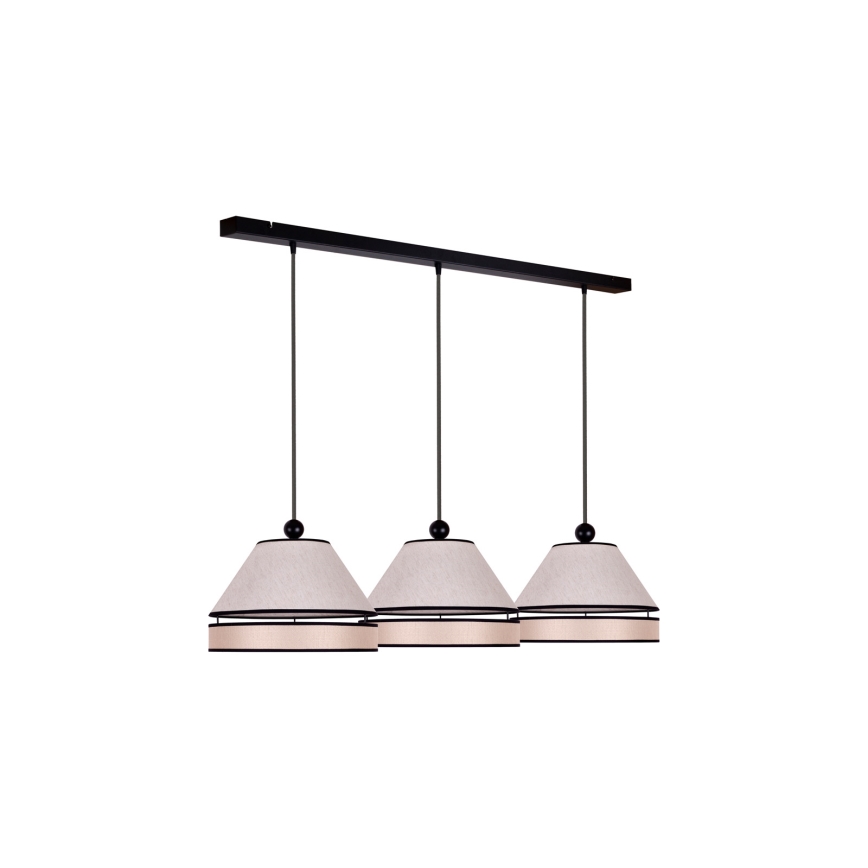 Duolla - Hanglamp aan een koord AVIGNON 3xE27/15W/230V beige