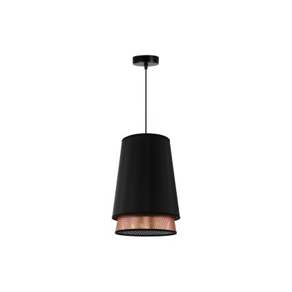 Duolla - Hanglamp aan een koord BELL SHINY 1xE27/15W/230V diameter 25 cm zwart/koper