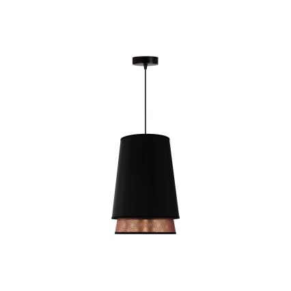 Duolla - Hanglamp aan een koord BELL SHINY 1xE27/15W/230V diameter 25 cm zwart/koper