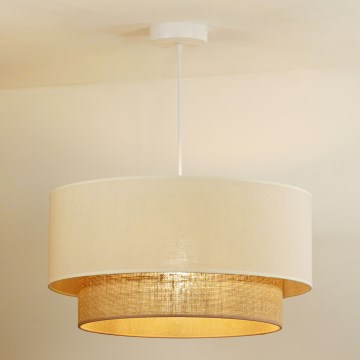 Duolla - Hanglamp aan een koord BOHO 1xE27/15W/230V beige/bruin