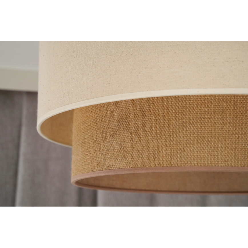 Duolla - Hanglamp aan een koord BOHO 1xE27/15W/230V beige/bruin