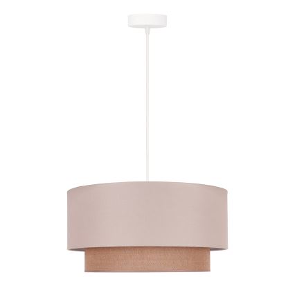 Duolla - Hanglamp aan een koord BOHO 1xE27/15W/230V diameter 45 cm beige/bruin