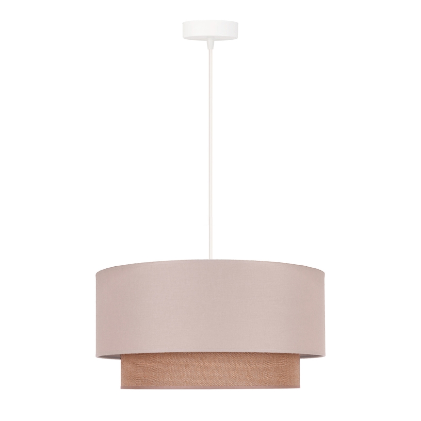Duolla - Hanglamp aan een koord BOHO 1xE27/15W/230V diameter 45 cm beige/bruin