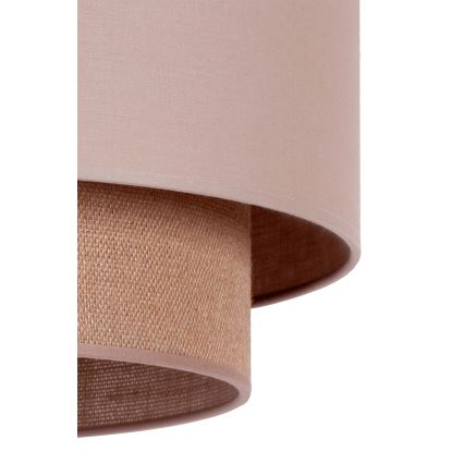 Duolla - Hanglamp aan een koord BOHO 1xE27/15W/230V diameter 45 cm beige/bruin