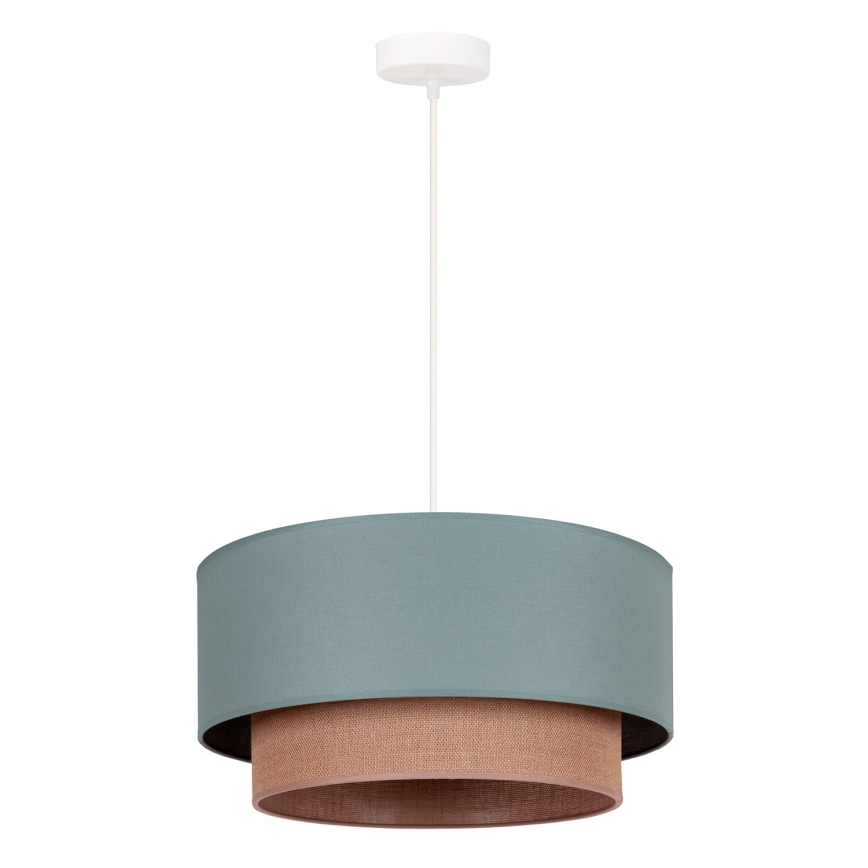 Duolla - Hanglamp aan een koord BOHO 1xE27/15W/230V diameter 45 cm groen/bruin