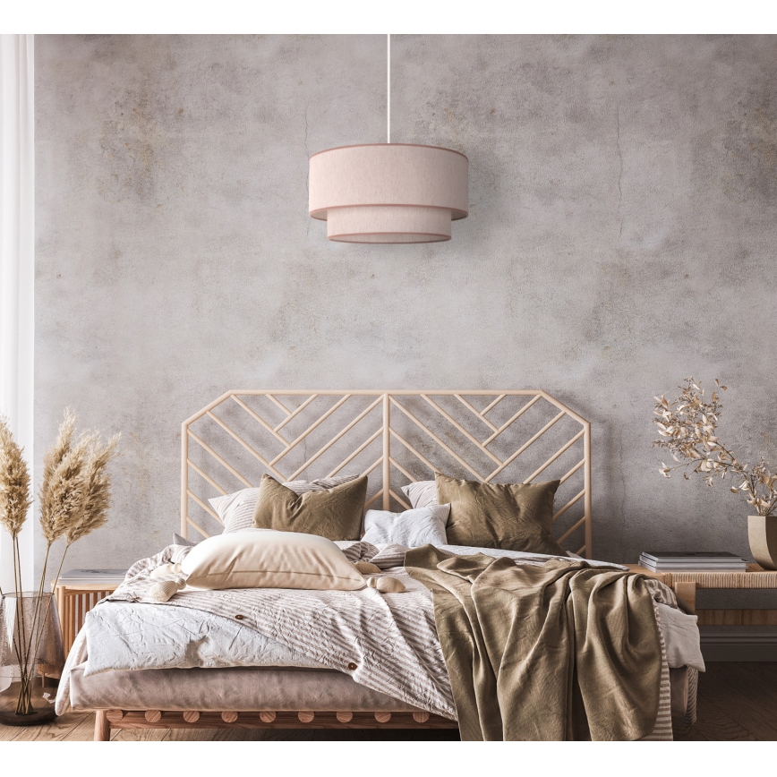 Duolla - Hanglamp aan een koord BOHO 1xE27/40W/230V diameter 45 cm beige
