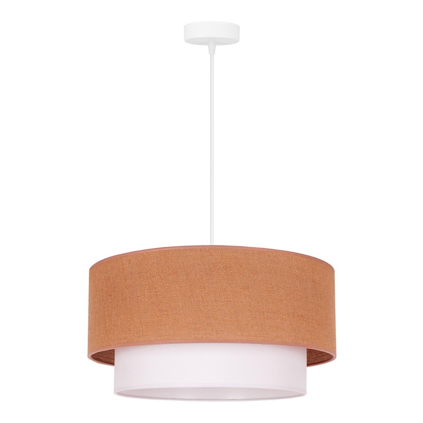 Duolla - Hanglamp aan een koord BOHO 1xE27/40W/230V diameter 45 cm beige/wit