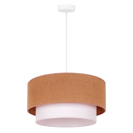 Duolla - Hanglamp aan een koord BOHO 1xE27/40W/230V diameter 45 cm beige/wit