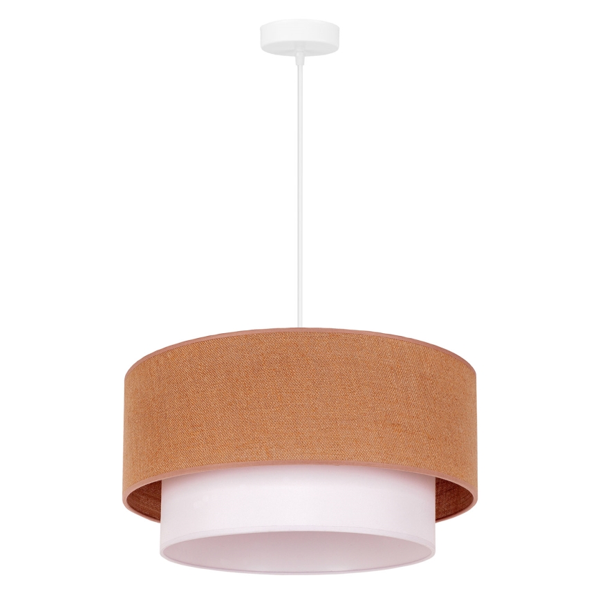 Duolla - Hanglamp aan een koord BOHO 1xE27/40W/230V diameter 45 cm beige/wit