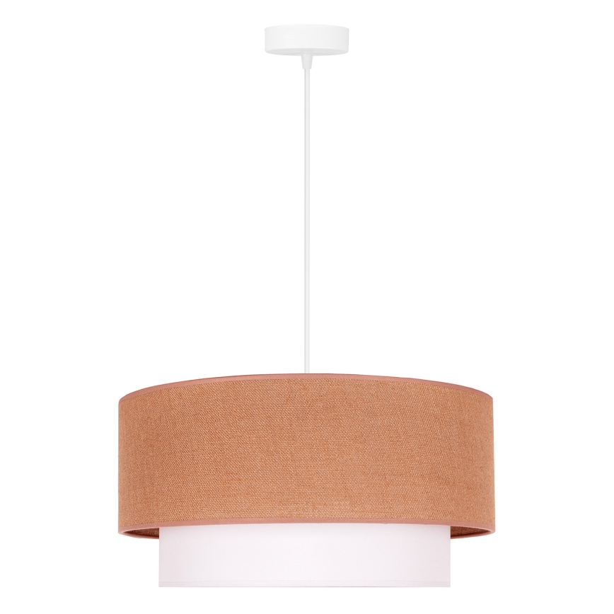 Duolla - Hanglamp aan een koord BOHO 1xE27/40W/230V diameter 45 cm beige/wit