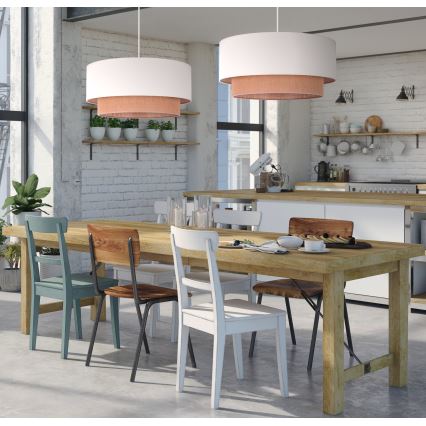 Duolla - Hanglamp aan een koord BOHO 2xE27/15W/230V beige/bruin