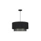 Duolla - Hanglamp aan een koord BOHO RATTAN 1xE27/15W/230V zwart