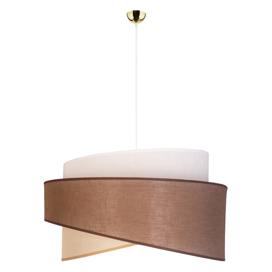Duolla - Hanglamp aan een koord BROOKLYN 1xE27/40W/230V diameter 50 cm bruin/beige/wit