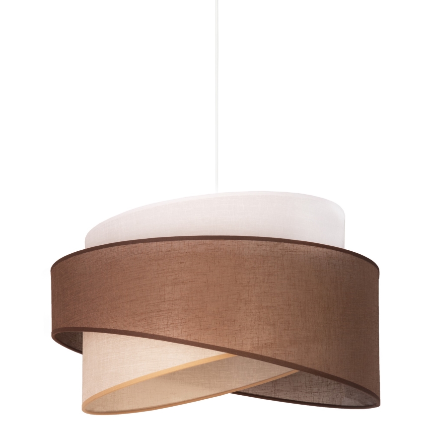 Duolla - Hanglamp aan een koord BROOKLYN 1xE27/40W/230V diameter 50 cm bruin/beige/wit