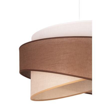 Duolla - Hanglamp aan een koord BROOKLYN 1xE27/40W/230V diameter 50 cm bruin/beige/wit