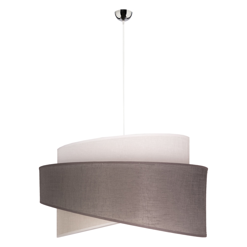Duolla - Hanglamp aan een koord BROOKLYN 1xE27/40W/230V diameter 50 cm grijs/beige/wit