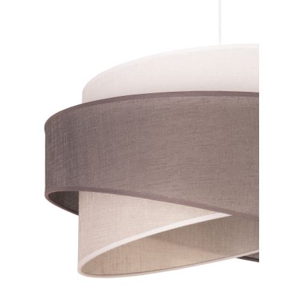 Duolla - Hanglamp aan een koord BROOKLYN 1xE27/40W/230V diameter 50 cm grijs/beige/wit