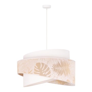 Duolla - Hanglamp aan een koord BROOKLYN 1xE27/40W/230V diameter 50 cm wit/messing