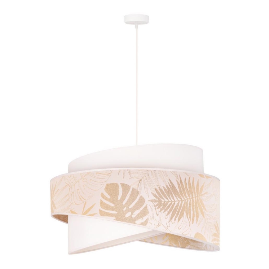 Duolla - Hanglamp aan een koord BROOKLYN 1xE27/40W/230V diameter 50 cm wit/messing