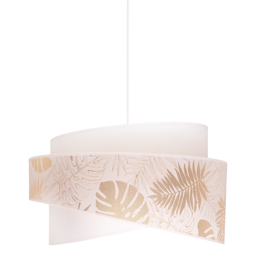 Duolla - Hanglamp aan een koord BROOKLYN 1xE27/40W/230V diameter 50 cm wit/messing