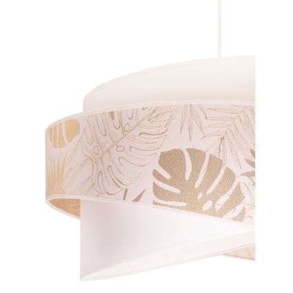Duolla - Hanglamp aan een koord BROOKLYN 1xE27/40W/230V diameter 50 cm wit/messing
