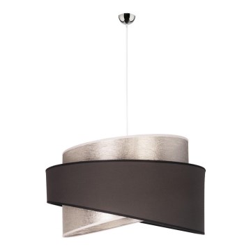 Duolla - Hanglamp aan een koord BROOKLYN 1xE27/40W/230V diameter 50 cm zilver/zwart