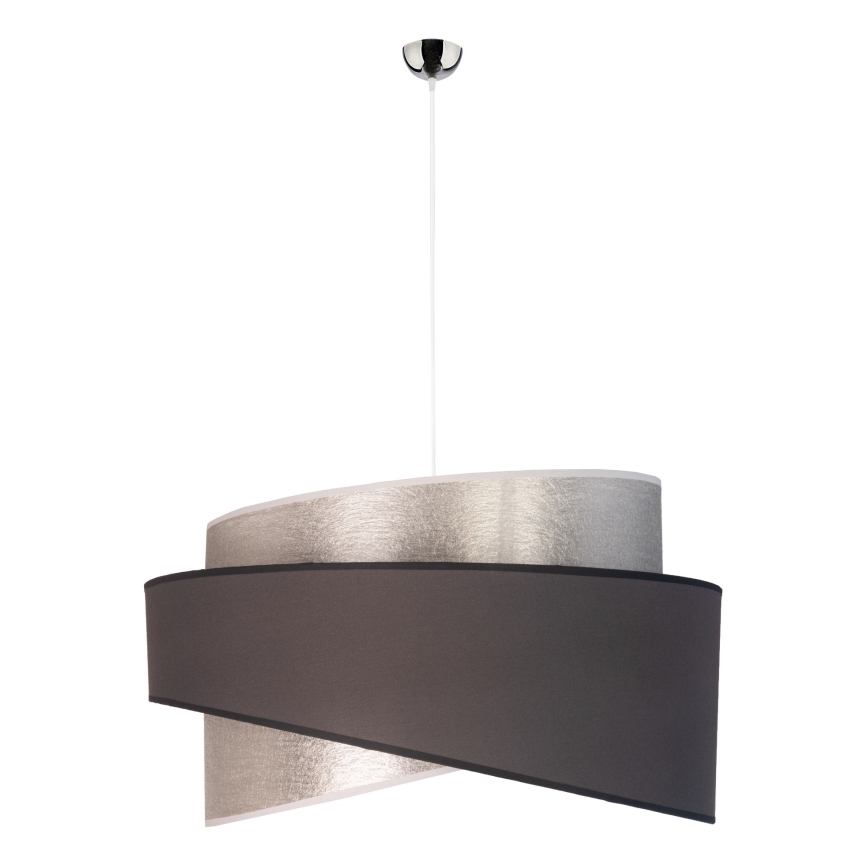 Duolla - Hanglamp aan een koord BROOKLYN 1xE27/40W/230V diameter 50 cm zilver/zwart