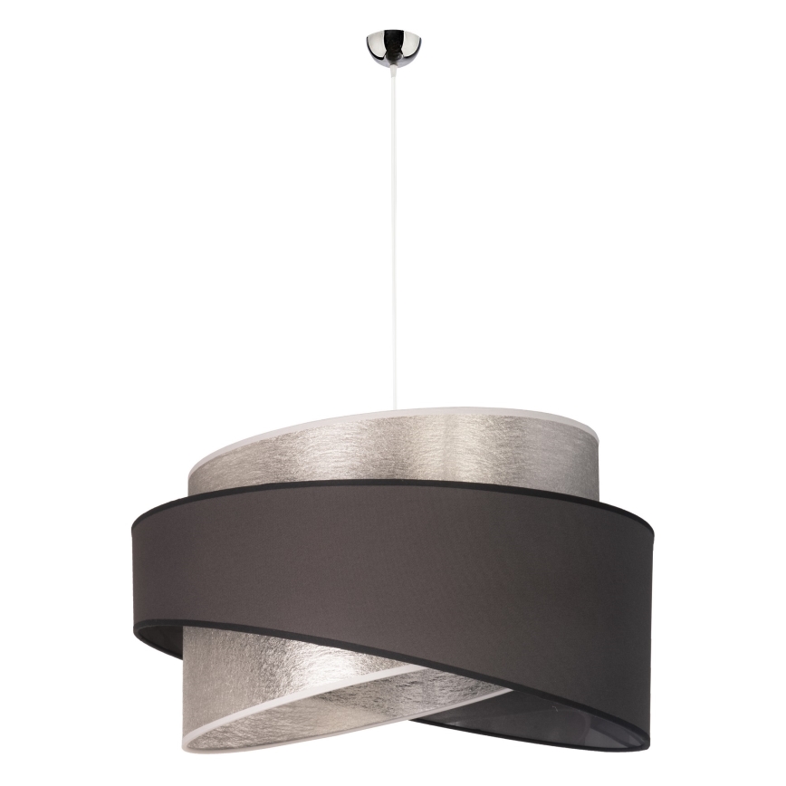 Duolla - Hanglamp aan een koord BROOKLYN 1xE27/40W/230V diameter 50 cm zilver/zwart