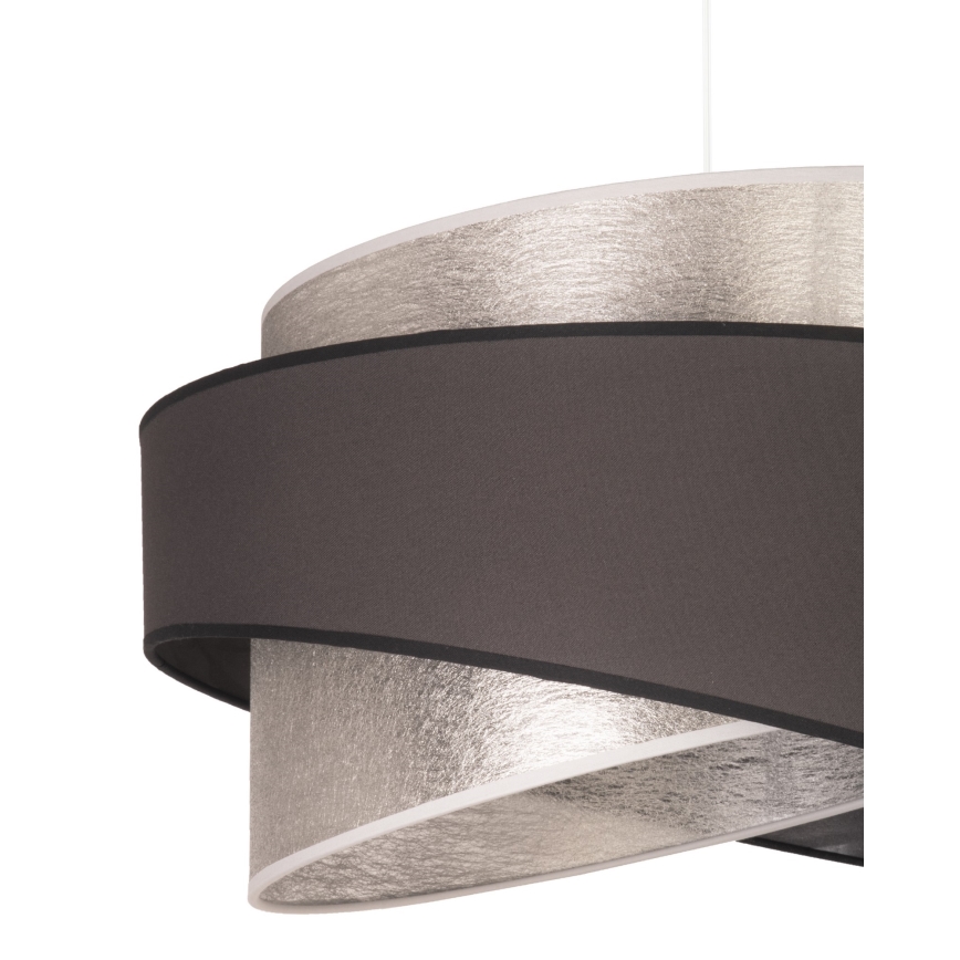 Duolla - Hanglamp aan een koord BROOKLYN 1xE27/40W/230V diameter 50 cm zilver/zwart