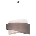 Duolla - Hanglamp aan een koord BROOKLYN 1xE27/40W/230V grijs/beige/wit